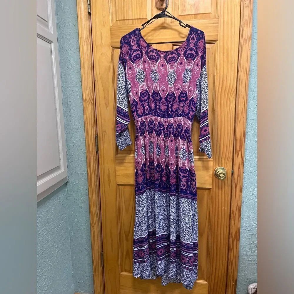 Free People size M gorgeous patchwork summer dress - Picture 5 of 8